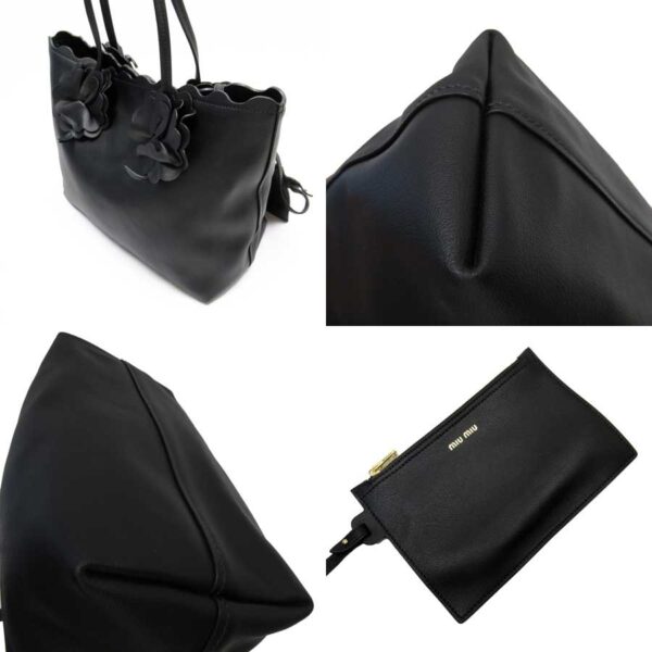 h26991a 1 Miu Miu Shoulder Bag Tote Bag Leather Black