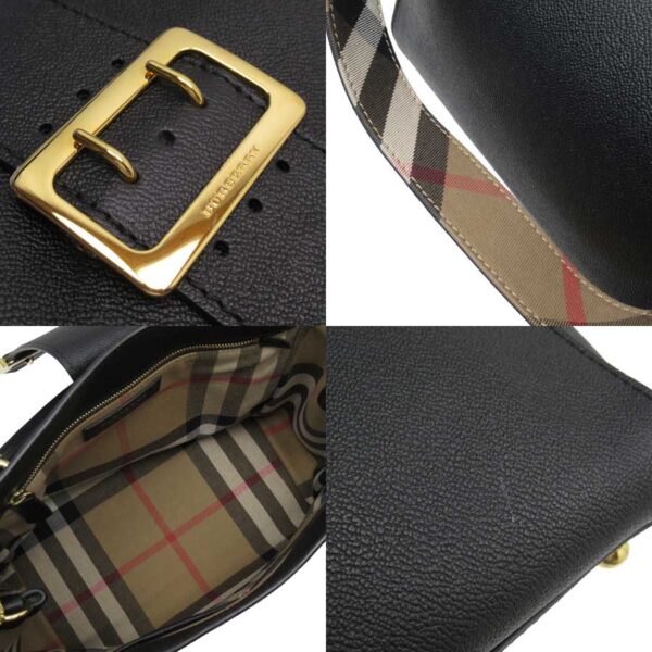 h27328a 2 Burberry Leather 2Way Shoulder Bag Black