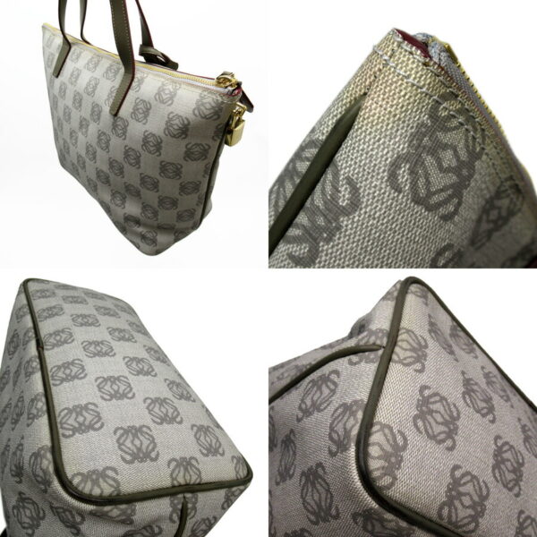 h27423a 1 Loewe Anagram Leather Tote Bag Gray