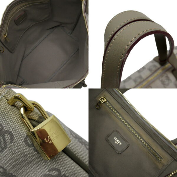 h27423a 2 Loewe Anagram Leather Tote Bag Gray