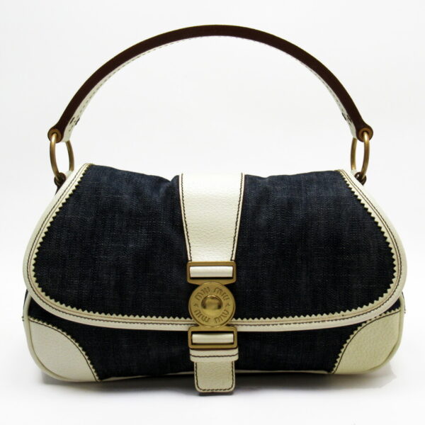 h27493a Miu Miu Handbag Denim Blue