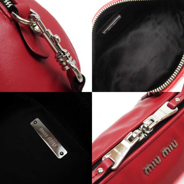 h27575f 2 Miu Miu Crossbody Shoulder Bag 2Way Bag Leather Red