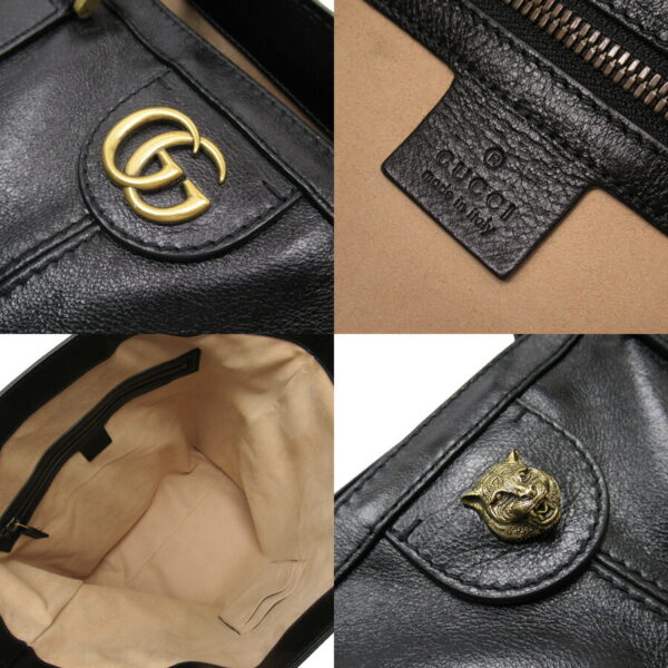 h27703a 2 Gucci GG Marmont Shoulder Bag Leather Black