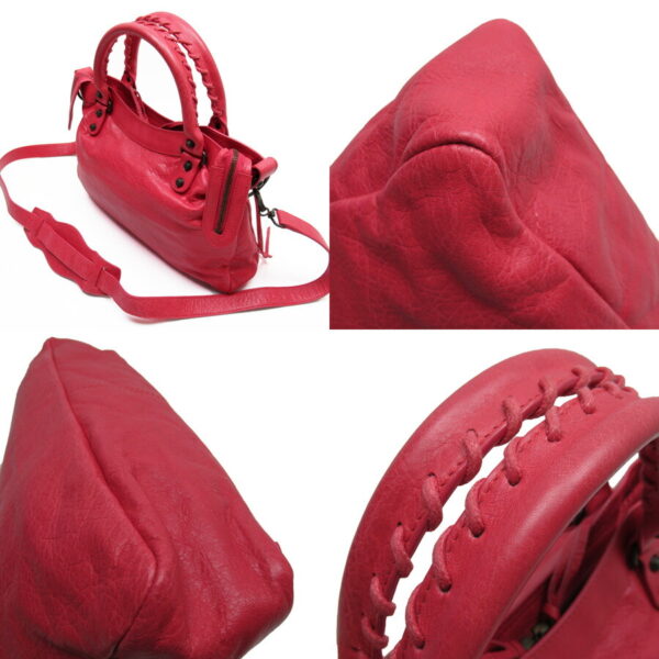 h27704g 1 Balenciaga Leather 2Way Bag Red