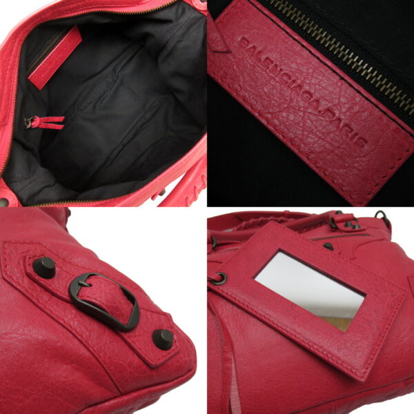 h27704g 2 Balenciaga Leather 2Way Bag Red