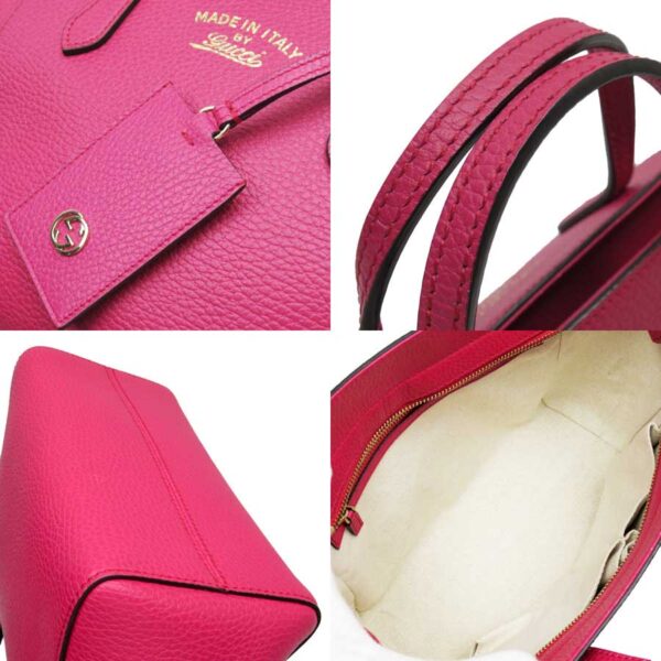 h27735g 1 Gucci 2Way Bag Leather Pink