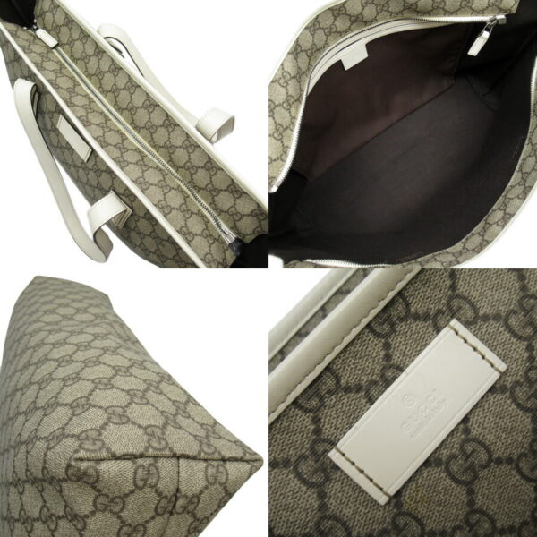 h27920a 4 Gucci GG Supreme Tote Bag Brown White