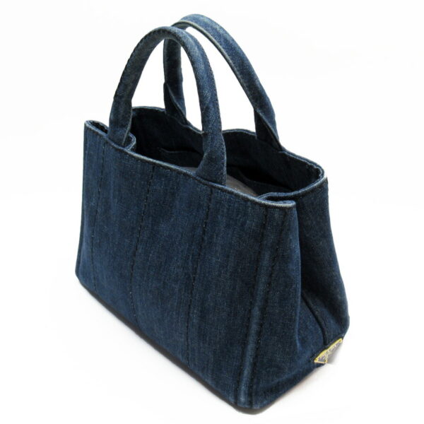 h28035a 1 Prada Denim Canvas Tote Bag Indigo Blue