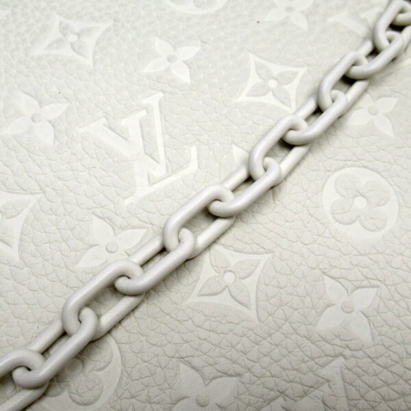 h28095a 3 Louis Vuitton Clutch Bag Taurillon Monogram Pochette A4 White Leather