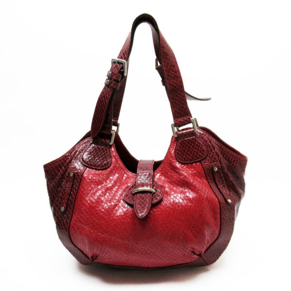 h28263a Celine Shoulder Bag Python Leather Red