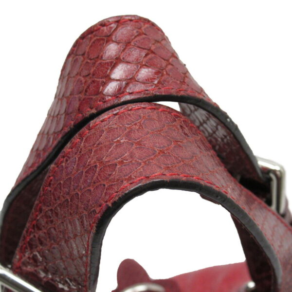 h28263a 3 Celine Shoulder Bag Python Leather Red