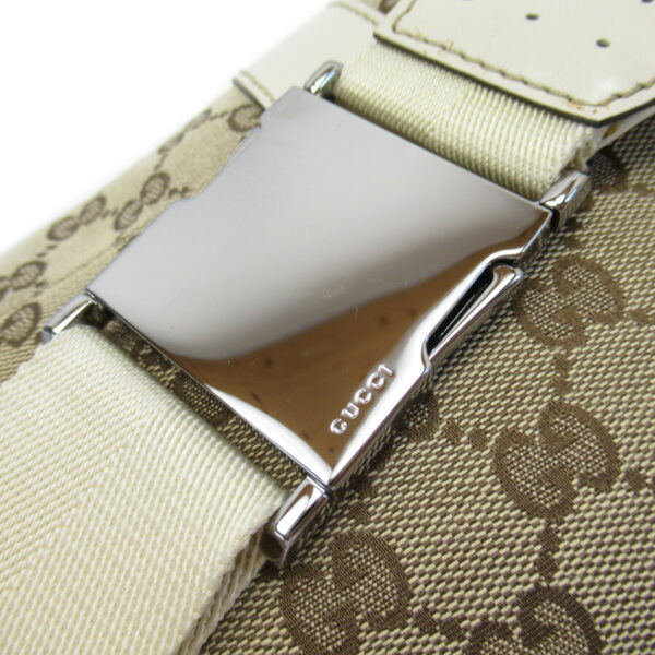 h28400a 3 Gucci Waist Pouch GG Canvas Beige Ivory