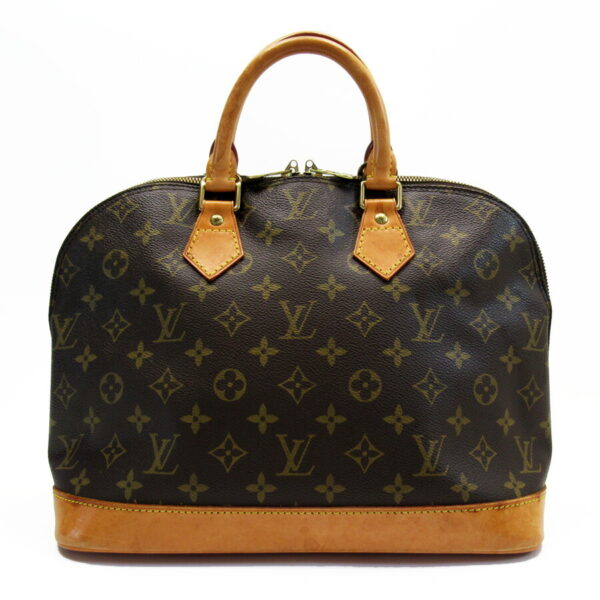 h28475a 1 Louis Vuitton Alma Monogram Canvas Handbag Brown