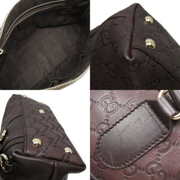 h28638a 4 Gucci Shima Handbag Leather Brown