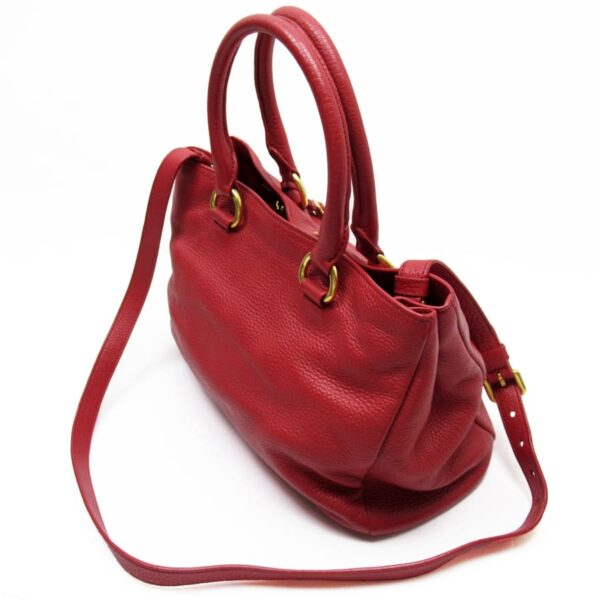 h28802a 1 Prada Vitello Phenix Leather 2Way Bag Red