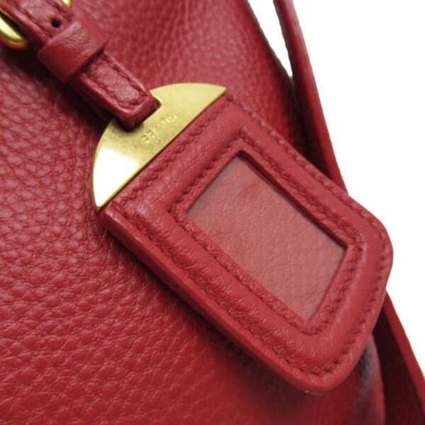 h28802a 3 Prada Vitello Phenix Leather 2Way Bag Red