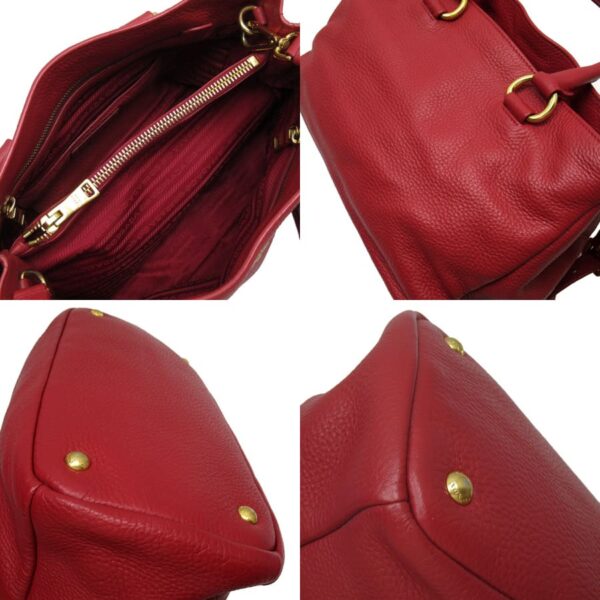 h28802a 4 Prada Vitello Phenix Leather 2Way Bag Red