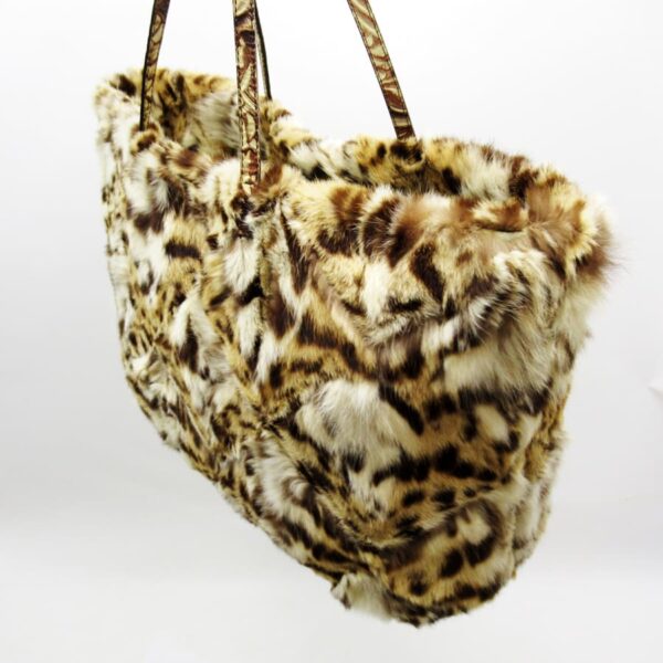 h28877a 1 Fendi Tote Bag Rabbit Fur Brown