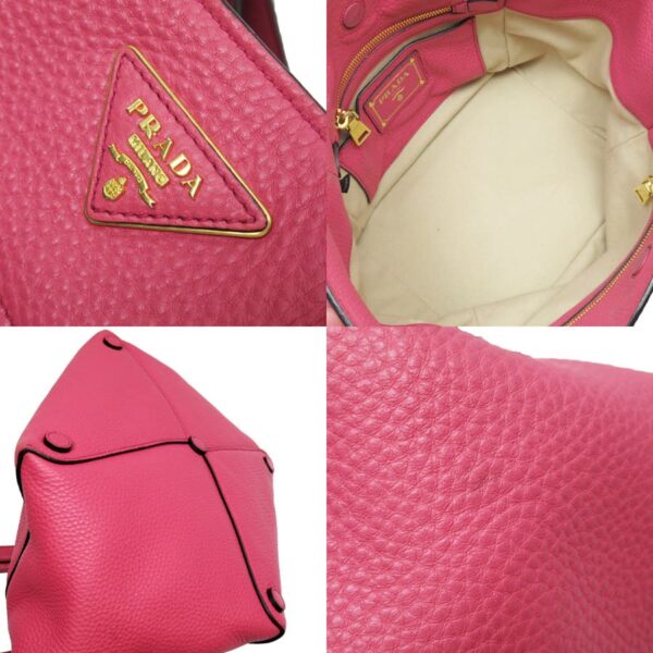 h28878a 4 Prada Triangle Leather Handbag Pink