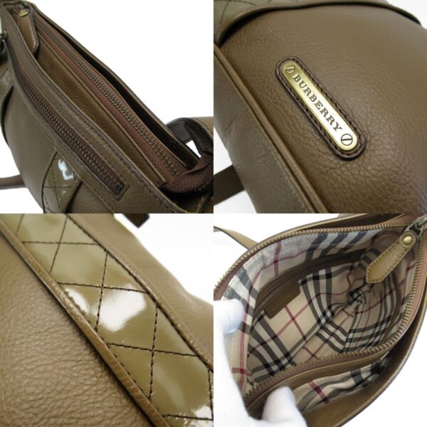 h28936a 5 Burberry Leather Patent Crossbody Shoulder Bag Brown