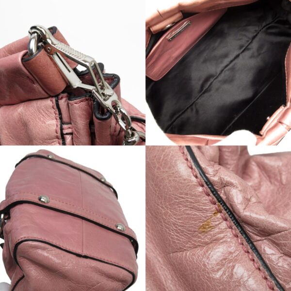 h29023f 4 Miu Miu Handbag Crossbody Shoulder Bag 2Way Bag Leather Pink