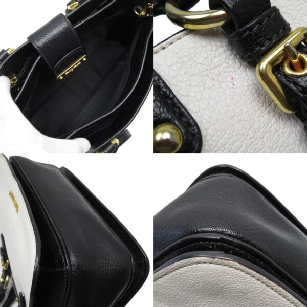 h29024f 4 Miu Miu Handbag Crossbody Shoulder Bag 2Way Bag Leather Black