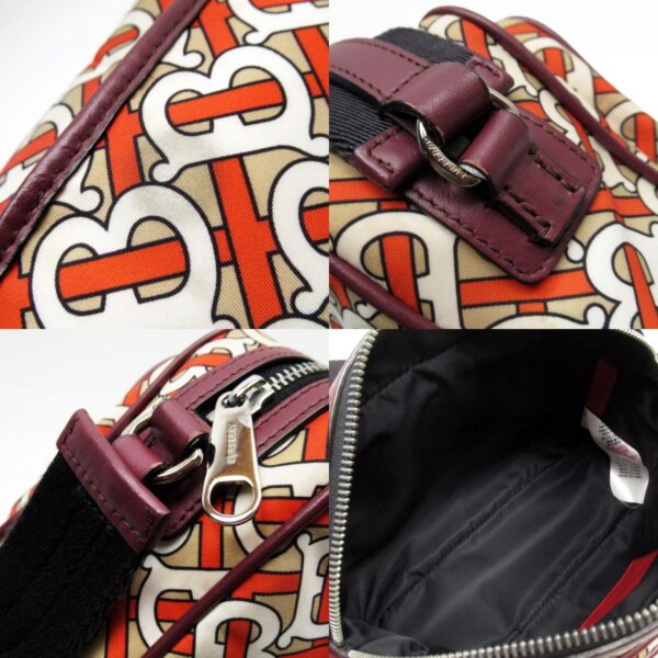 h29047a 4 c Burberry Nylon Leather Crossbody Shoulder Bag Orange