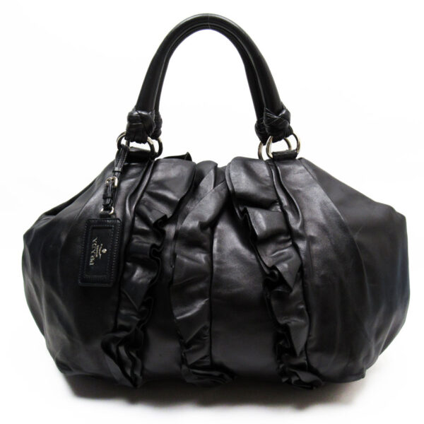 h29052a Prada Handbag Leather Black