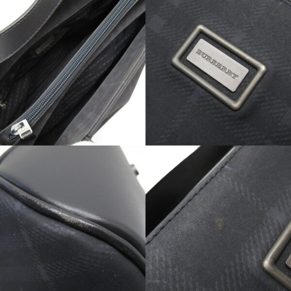 h29086a 4 Burberry Nova Check Leather Handbag Black