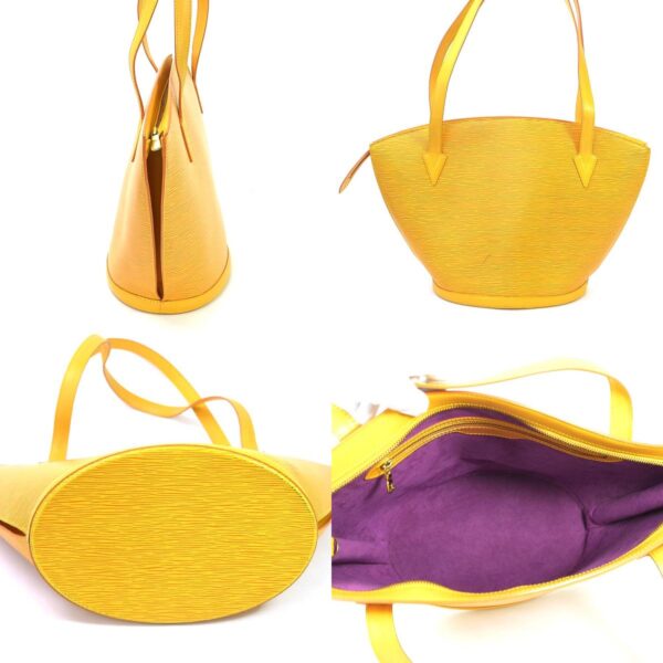 h29182a 1 c Louis Vuitton Saint Jacques Epi Leather Shopping Bag Yellow