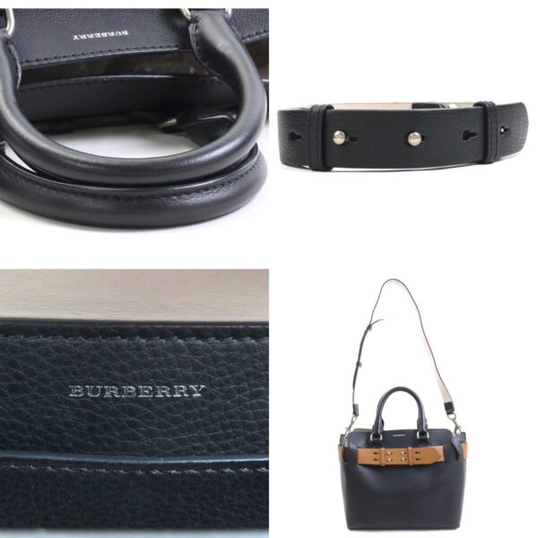 h29385a 10 c Burberry Leather Shoulder Bag Black