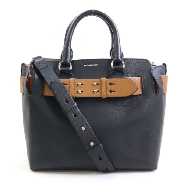 h29385a Burberry Leather Shoulder Bag Black