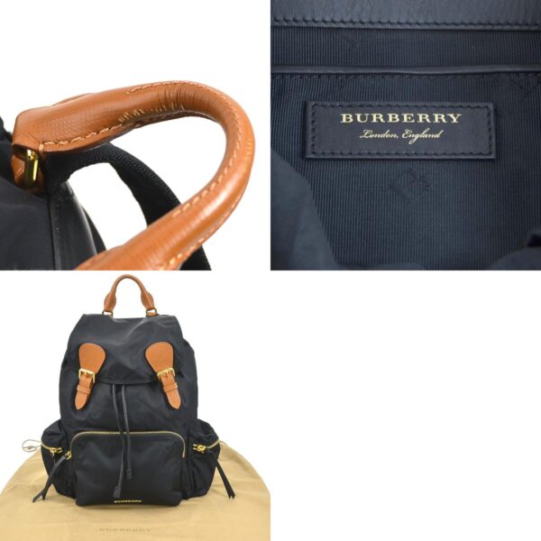 h29563i 10 c Burberry Nylon Leather Backpack Black