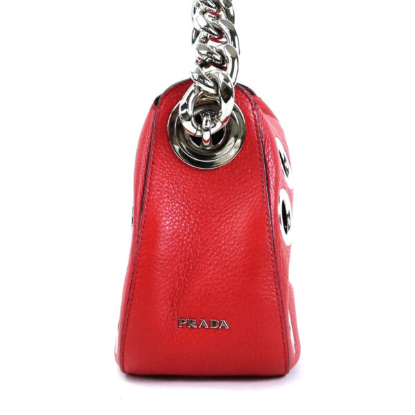 h29570a 1 Prada Leather Handbag Red