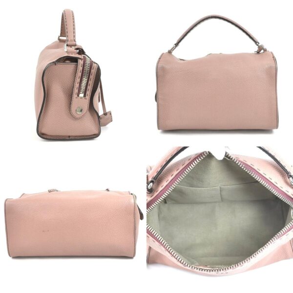 h29624g 1 c Fendi Ray Selleria Shoulder Bag Leather Pink Beige