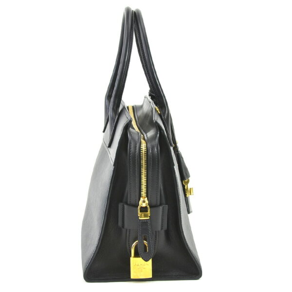 h29625a 1 Prada Leather Handbag Black