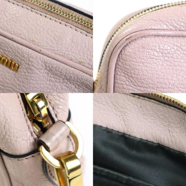 h29745a 6 c Miu Miu Crossbody Shoulder Bag Leather Pink