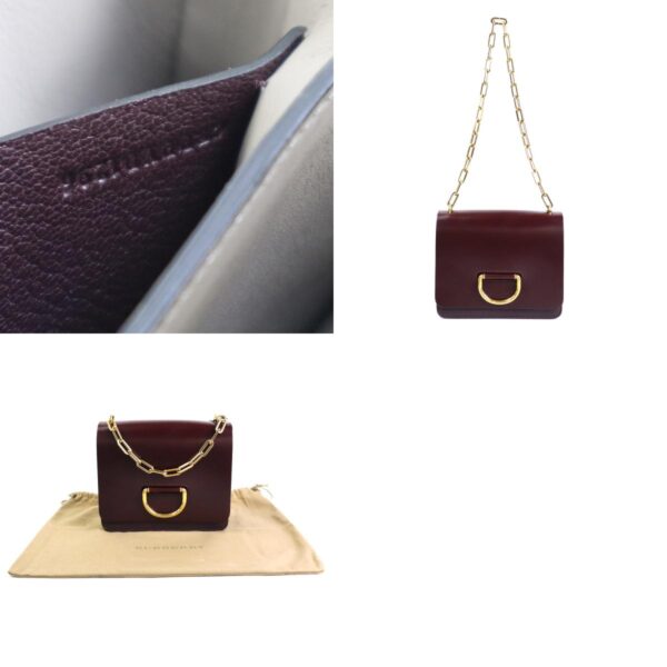 h29775a 10 c Burberry Leather Shoulder Bag Bordeaux