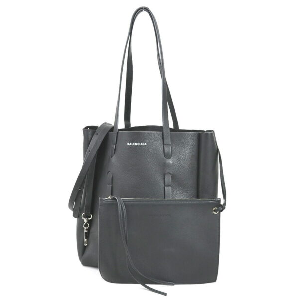 h29840g Balenciaga Leather Tote Bag Black