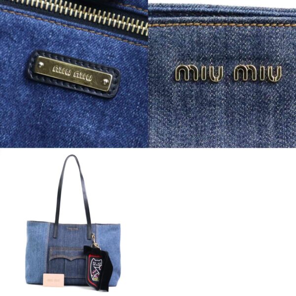 h29950k 10 c Miu Miu Shoulder Bag Tote Denim Blue