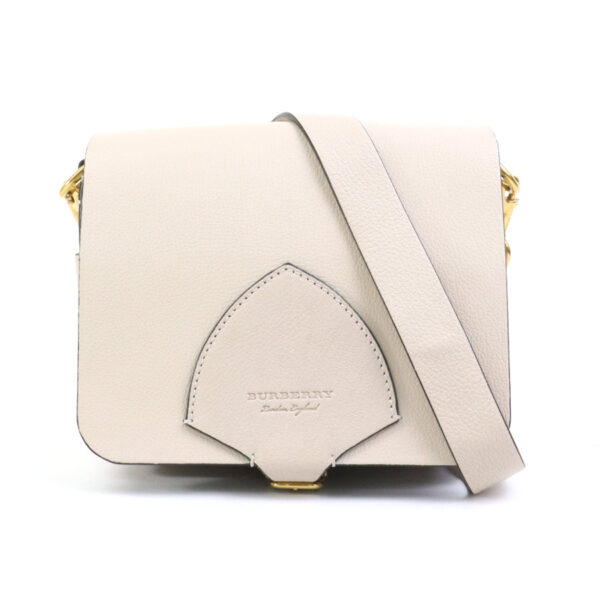 h30072g Burberry Leather Crossbody Shoulder Bag Beige