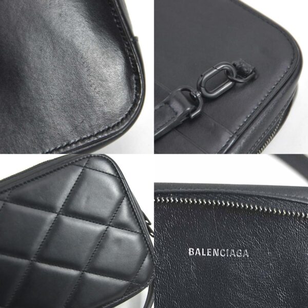 h30074g 9 c Balenciaga Leather Smartphone Holder Black