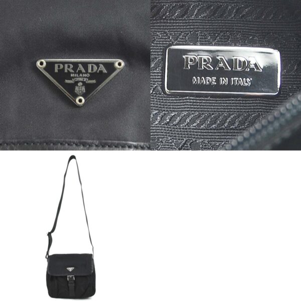 h30130f 10 c Prada Nylon Crossbody Shoulder Bag Black