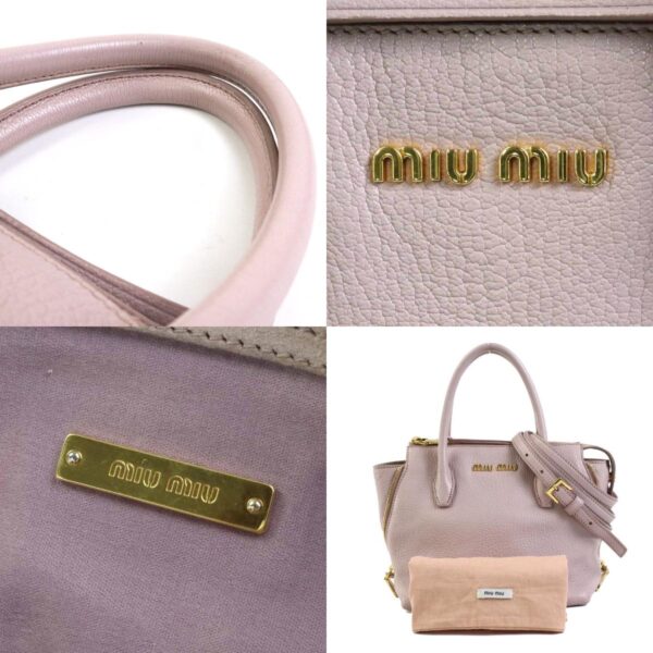 h30179f 13 c Miu Miu Handbag Crossbody Shoulder Bag Leather Pink