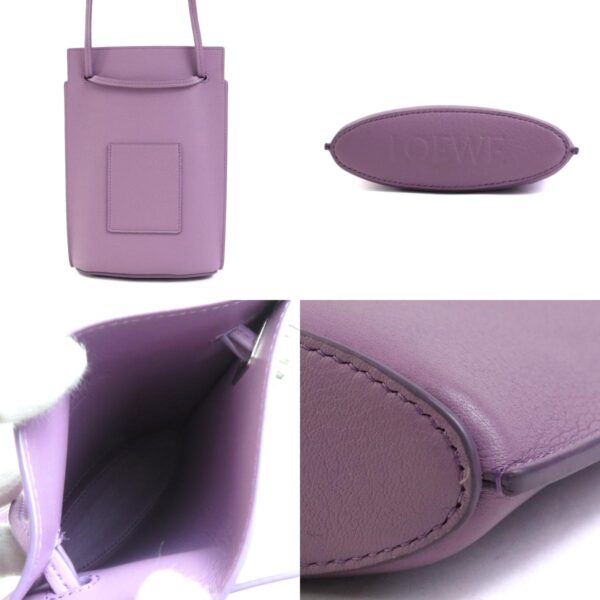 h30181f 2 c Loewe Pochette Dice Pocket Leather Crossbody Shoulder Bag Purple