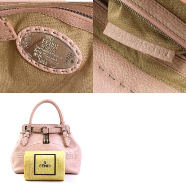 h30205g 10 c Fendi Selleria Handbag Leather Pink