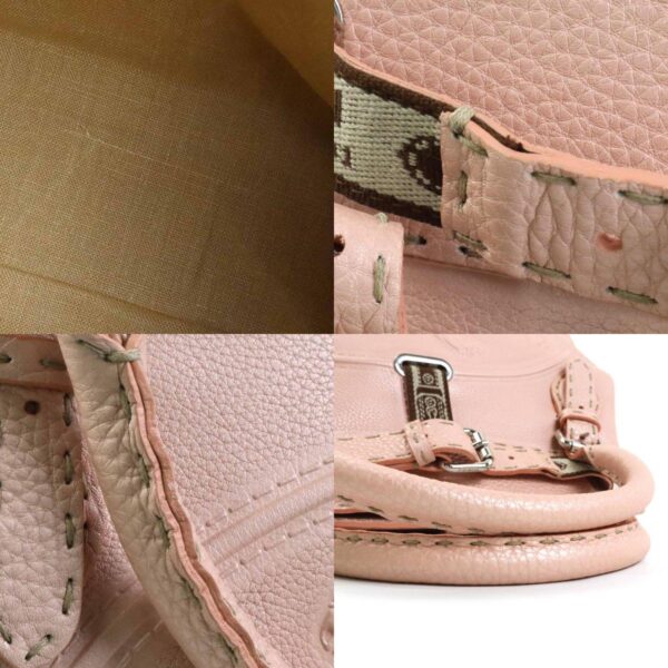 h30205g 6 c Fendi Selleria Handbag Leather Pink