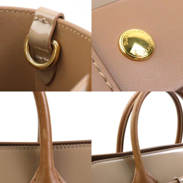 h30312g 9 c Burberry Leather Shoulder Bag Brown