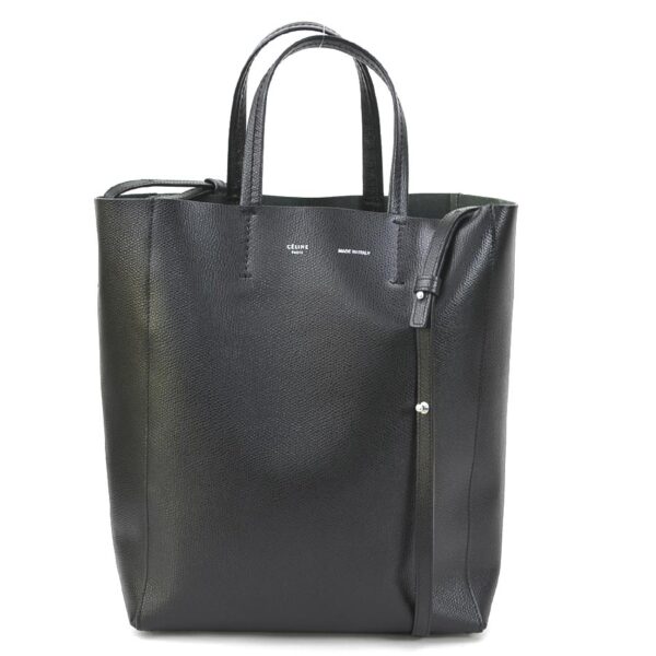 h30340g Celine Vertical Hippo Shoulder Bag Leather Black