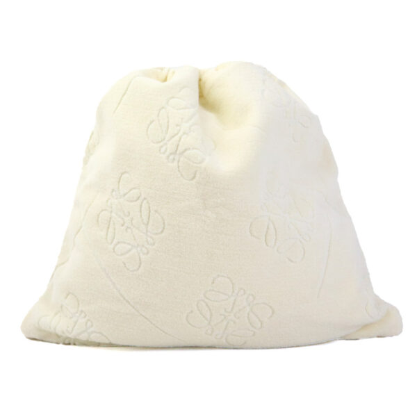 h30450g 2 Loewe Drawstring Pouch Pile Cream